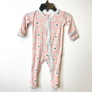 kickee pants Classic Ruffle Footie with Zipper Porthole